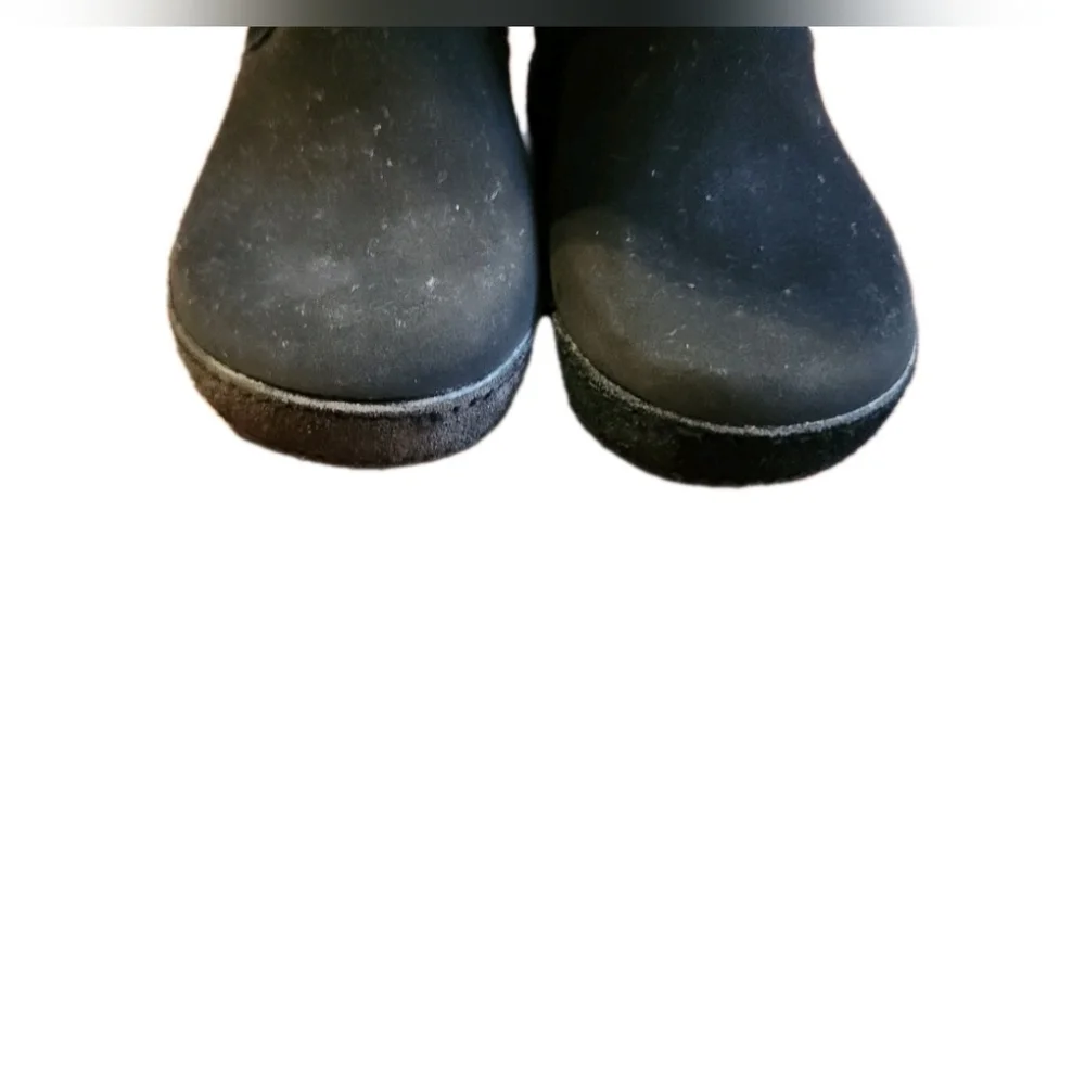 Crocs Black Buckle Boots Zip Up‎ Little Kids Girls Size C10 Winter Preppy